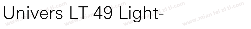 Univers LT 49 Light字体转换